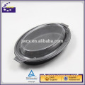 450ml black oval food container